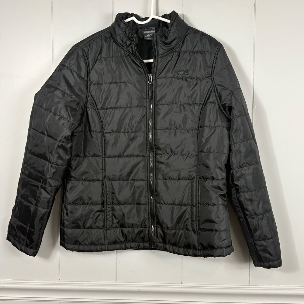 CB Sports Men’s Black Winter Outdoor Puffer Jacket Large Full Zip Coat